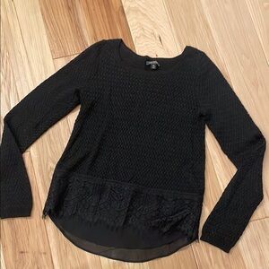 Lucky Brand mixed media sweater
